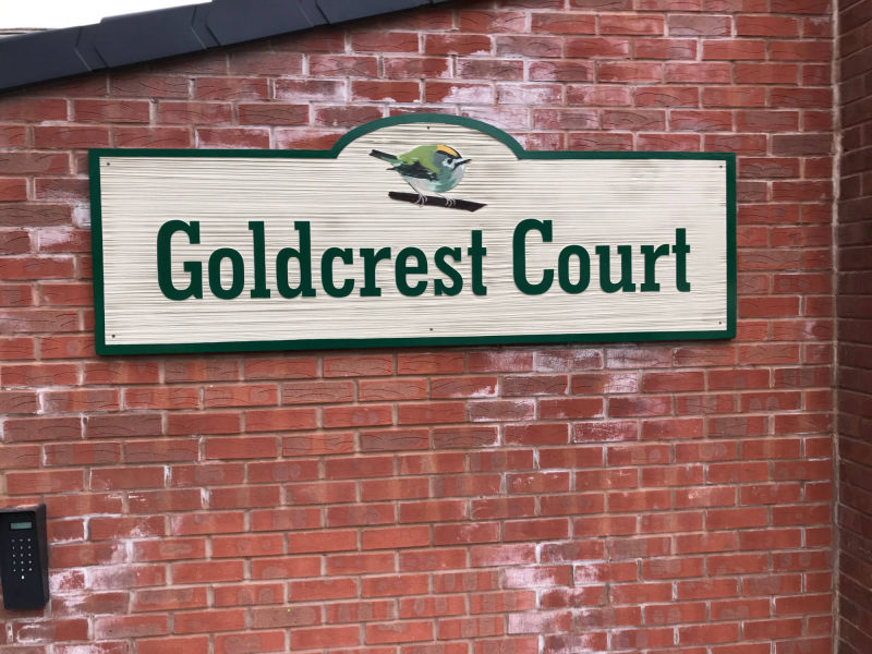 carehome wooden and acrylic sign