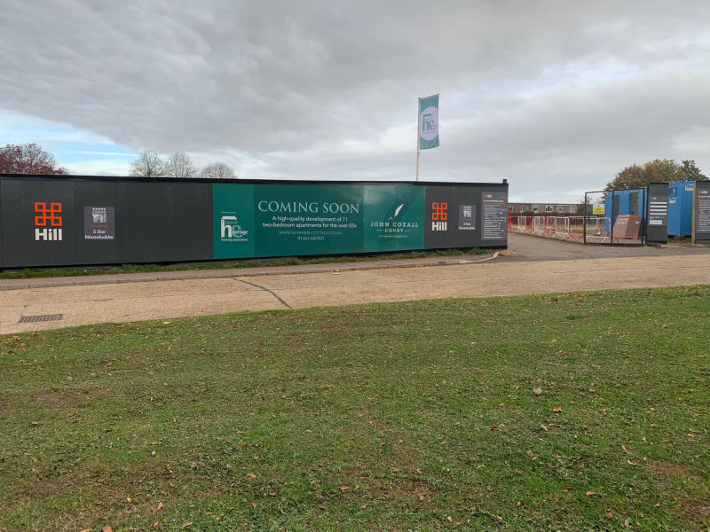 construction hoarding signage