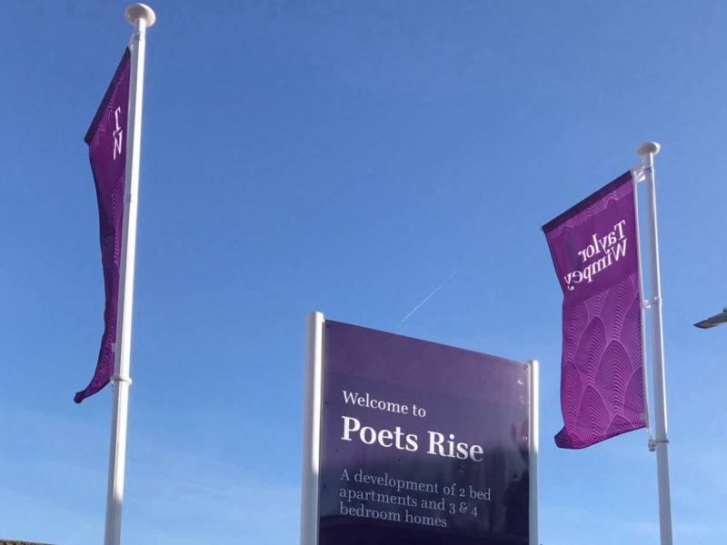 nhs flag signage