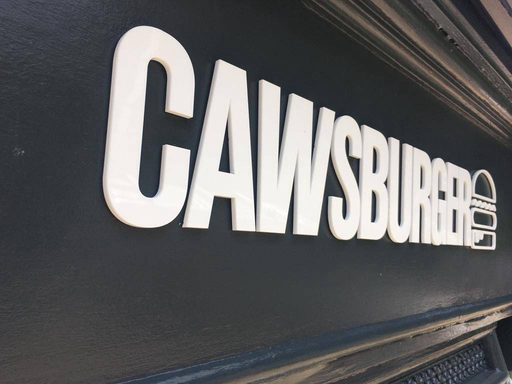 restaurant machine stand off letters