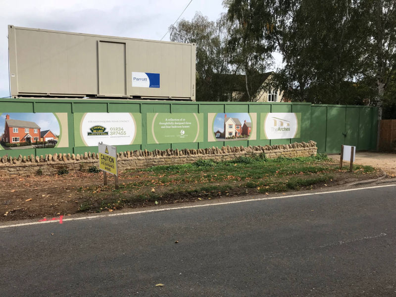 construction hoarding signage