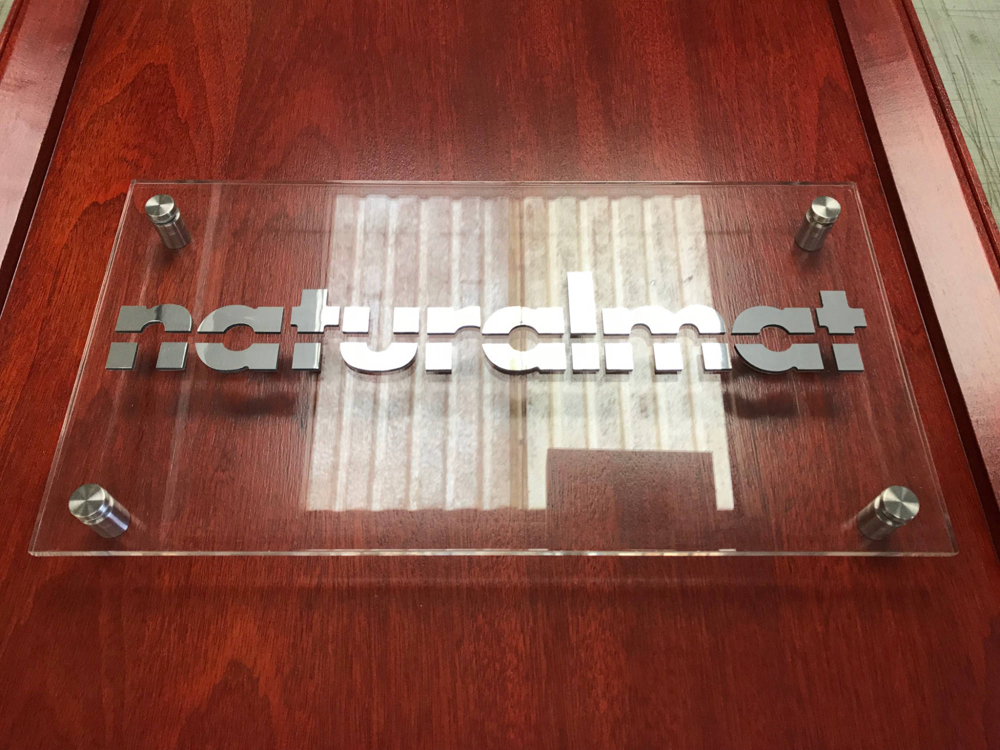 interior perspex aluminium sign