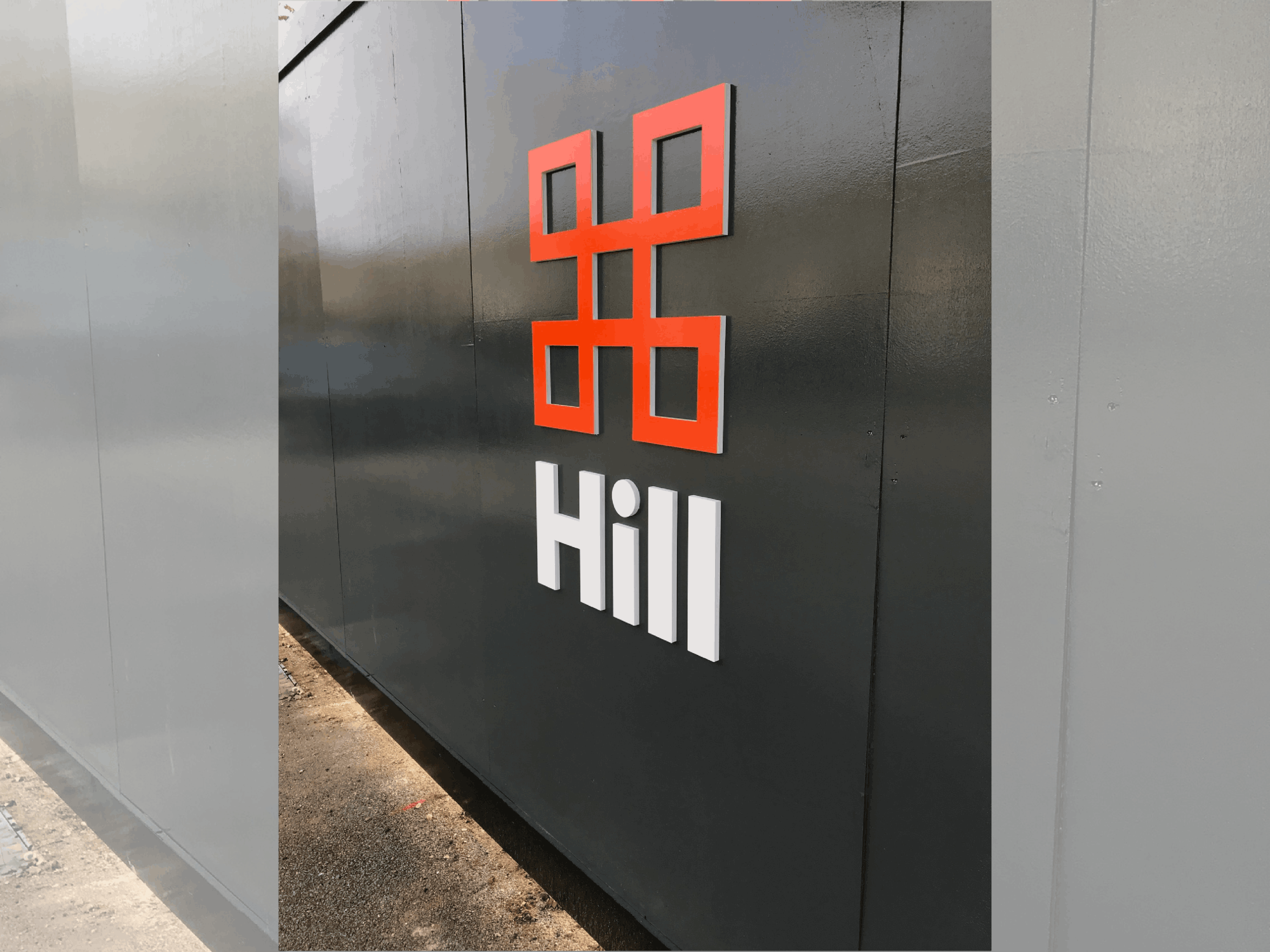 acrylic construction hording signage