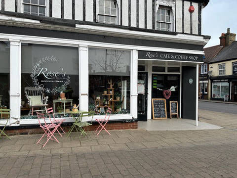 coffee and cake shop signage