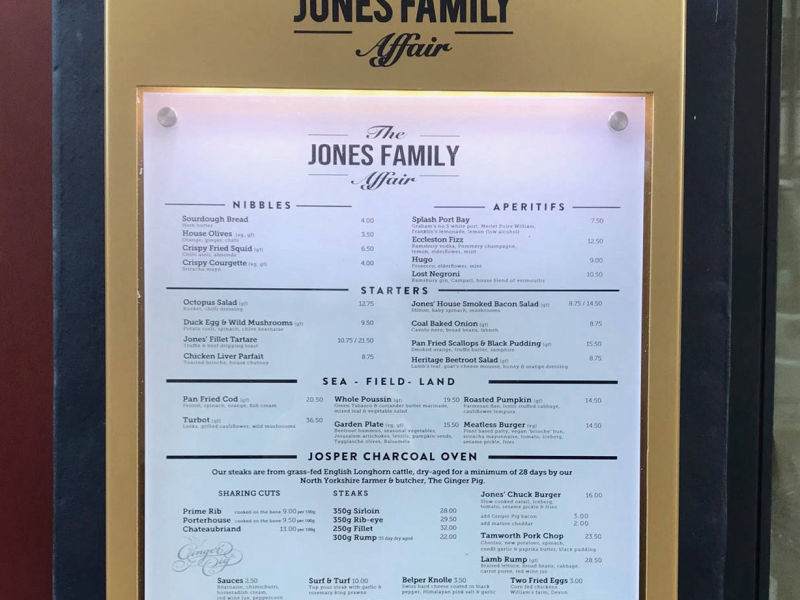 menu board