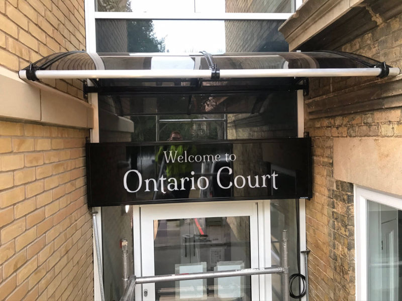 court acrylic sign 