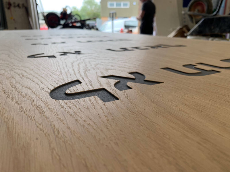 cnc cut engraved signage 
