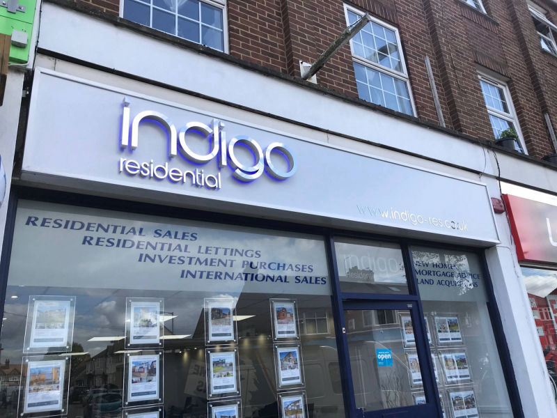 illuminated shop signage 