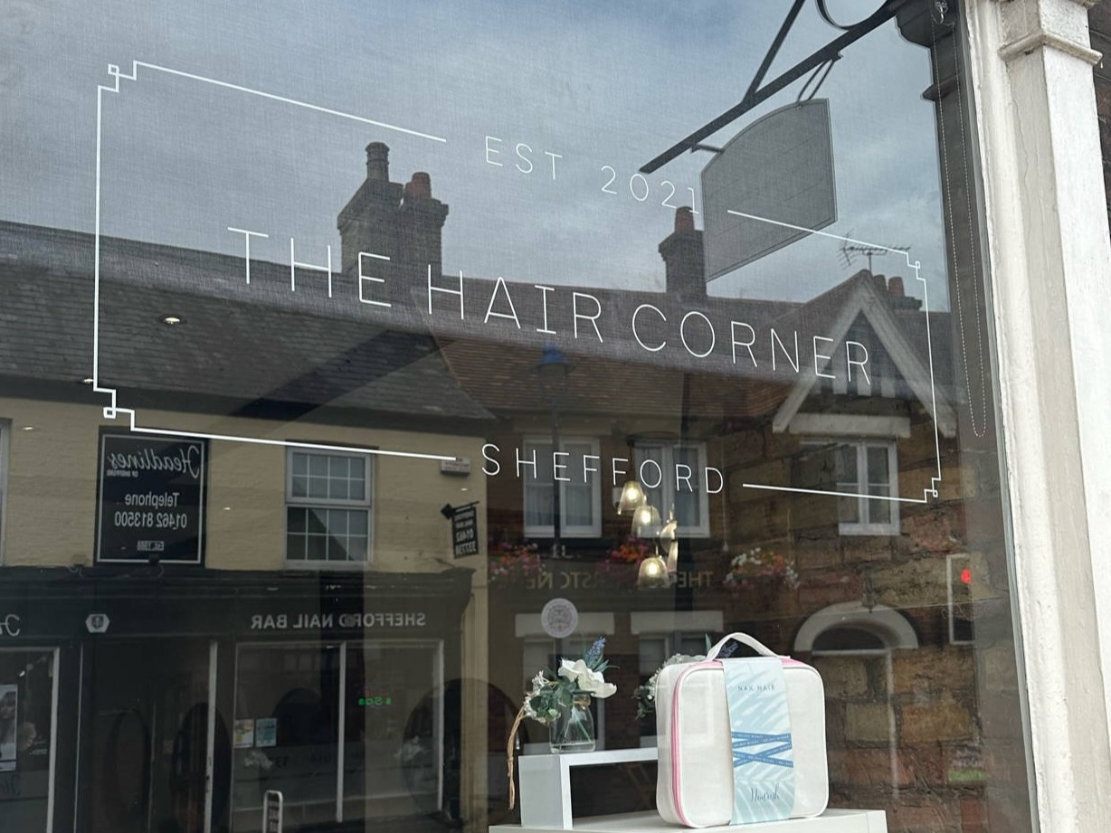 hair salon window graphics